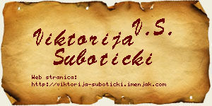 Viktorija Subotički vizit kartica